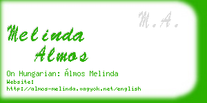 melinda almos business card