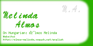 melinda almos business card